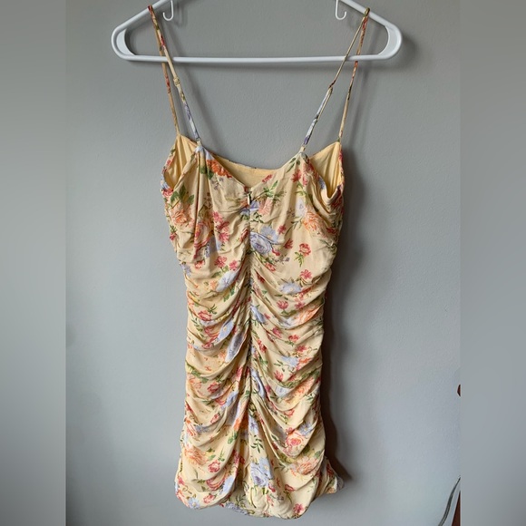 WeWoreWhat yellow ruffle dress! Worn once to a Fl bach party! Like new! - Picture 4 of 5